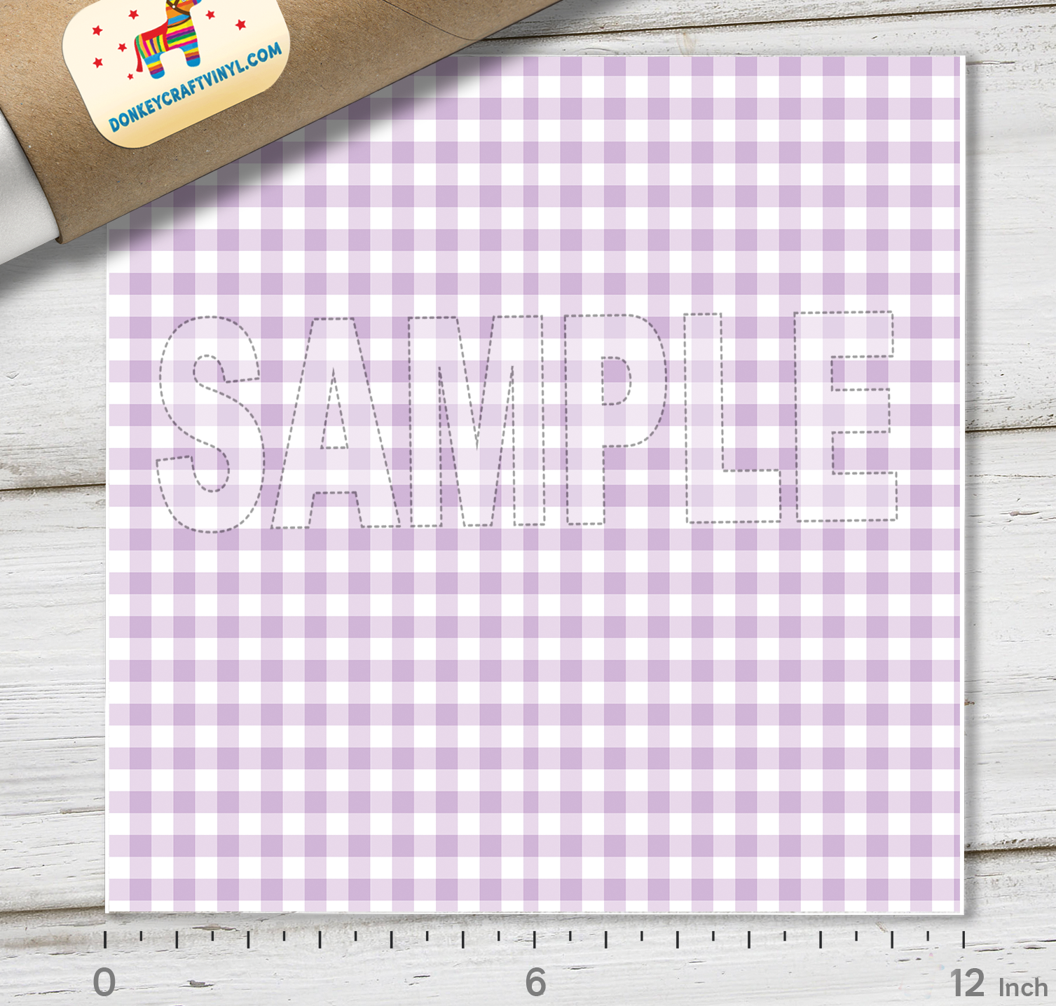 Gingham Plaid Adhesive Vinyl 1581
