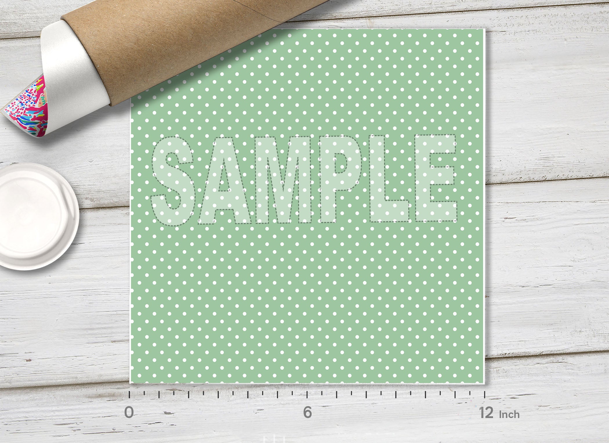 Pastel Polka Dot Adhesive Vinyl 1604