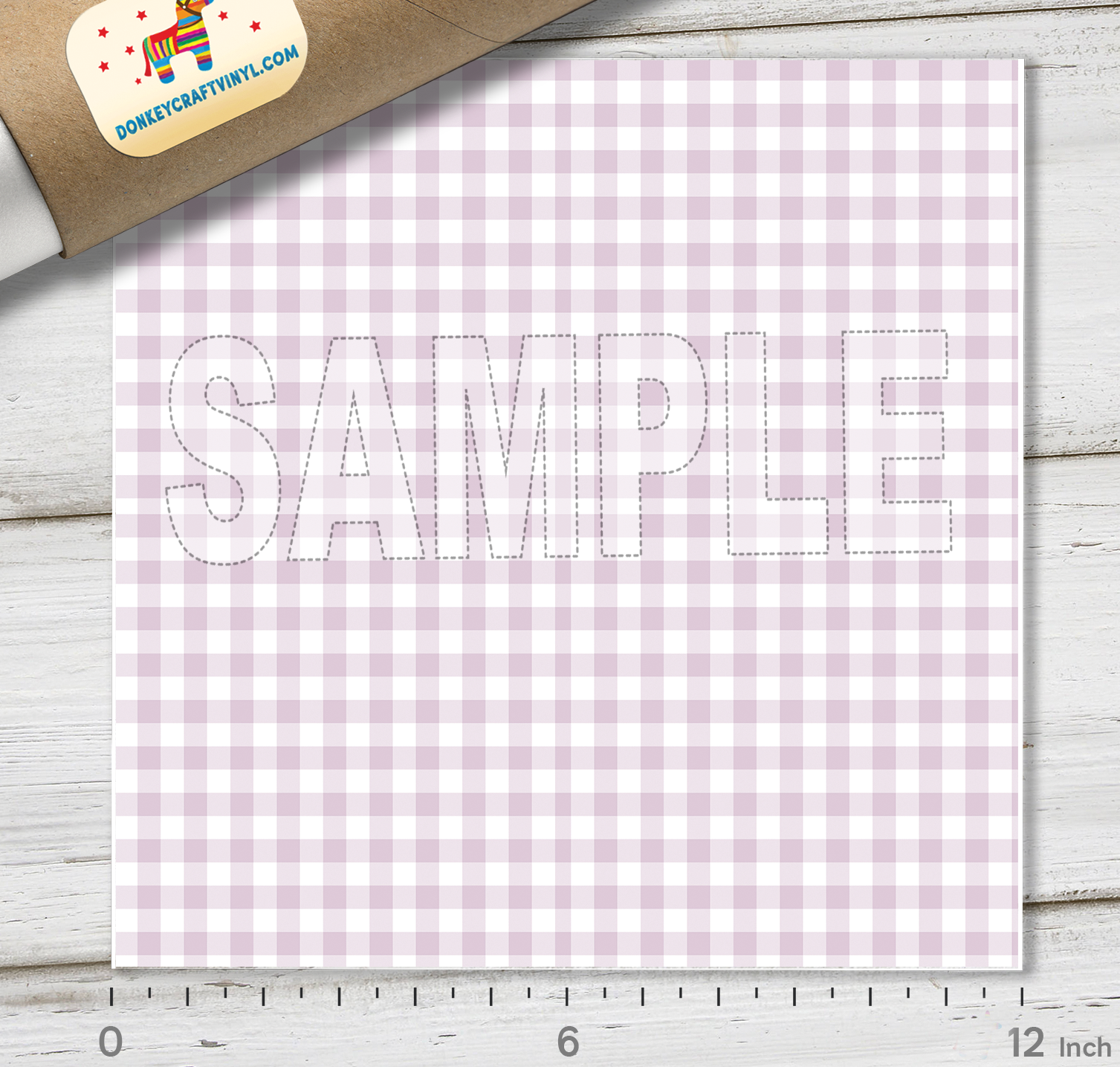 Gingham Plaid Adhesive Vinyl 1581