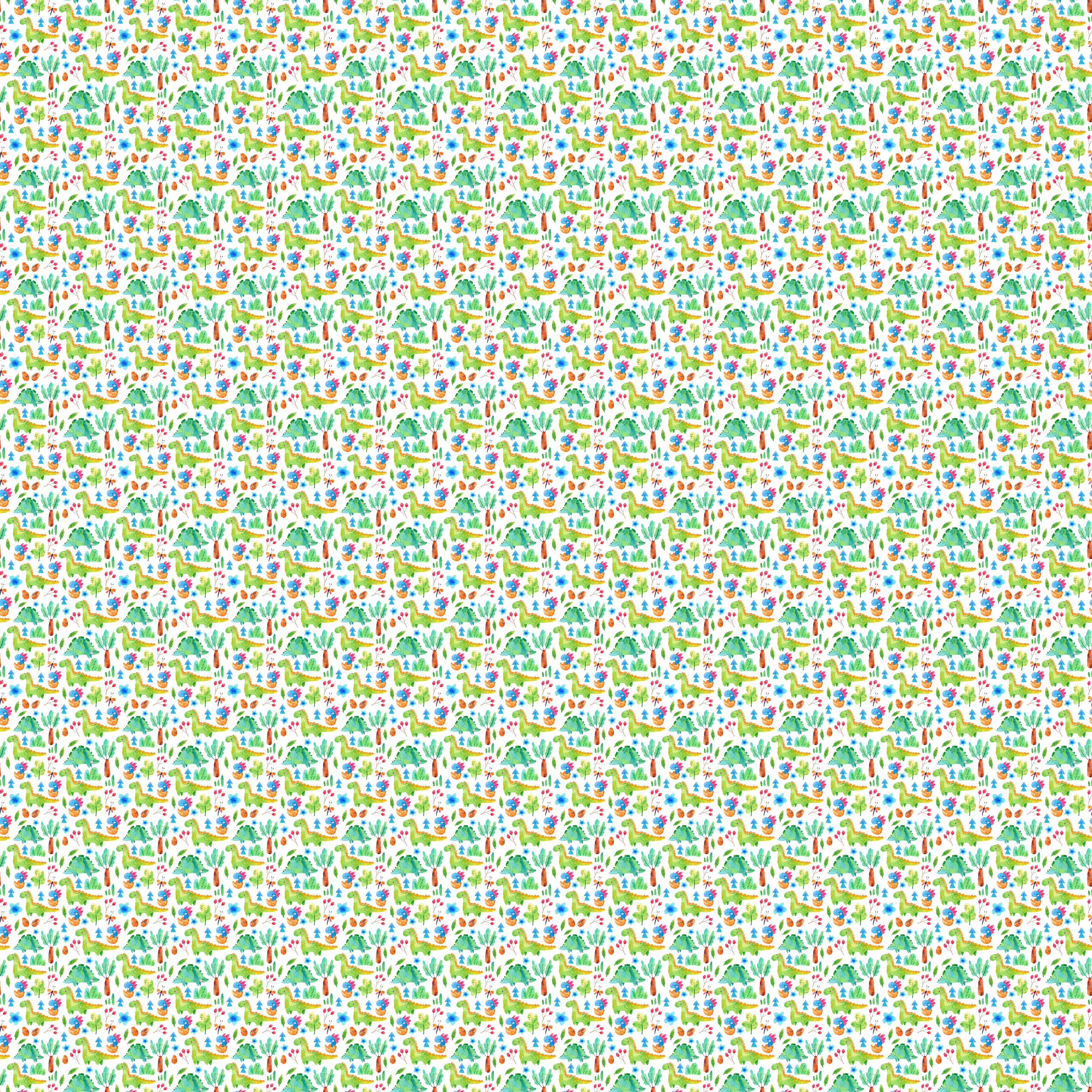 Cute Watercolor Dinosaur Pattern Adhesive Vinyl 1328 - Donkey Craft Vinyl