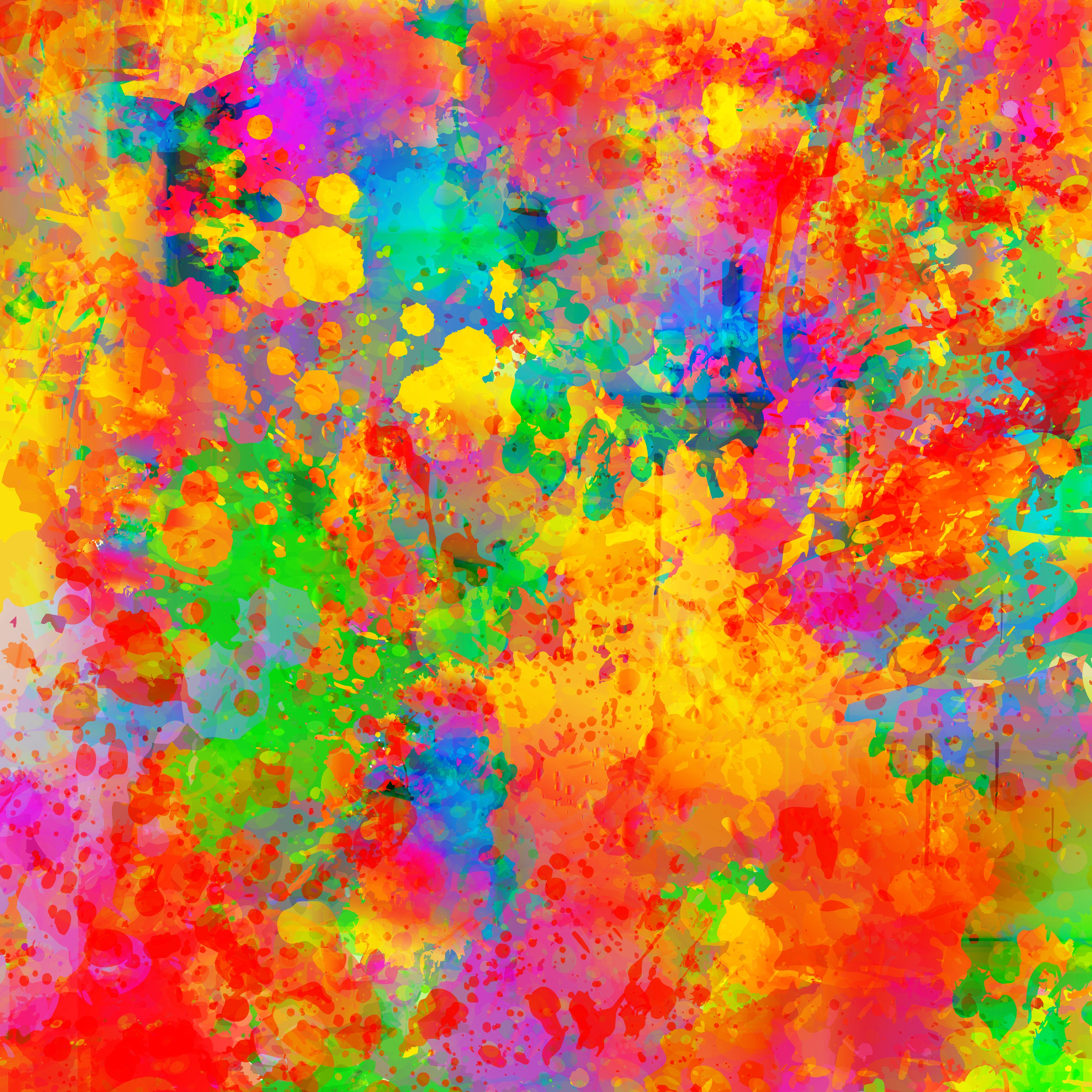 Rainbow Watercolor Paint Splatter Pattern Adhesive Vinyl 1329 - Donkey Craft Vinyl