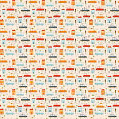 Cute City Cars Adhesive Vinyl 1379 - Donkey Craft Vinyl