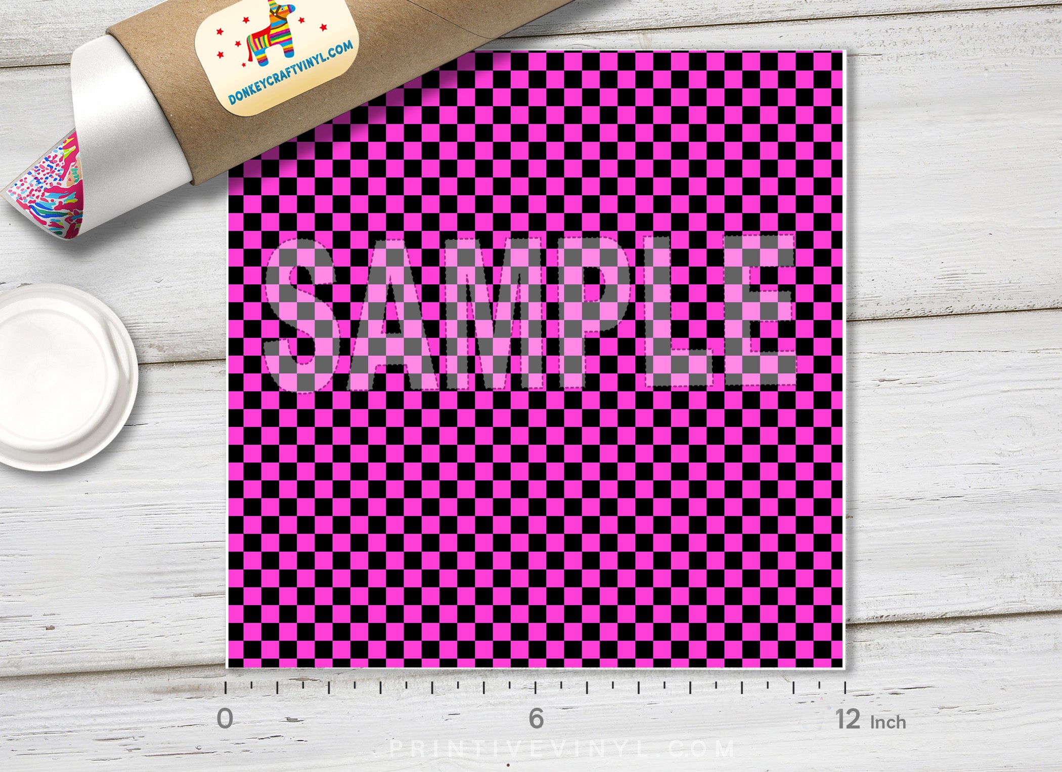 Colored Checker Pattern Adhesive Vinyl 732