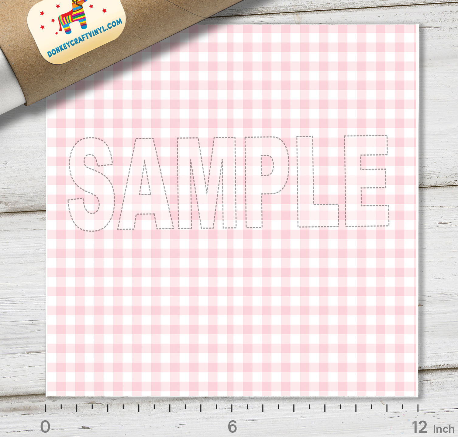 Gingham Plaid Adhesive Vinyl 1581