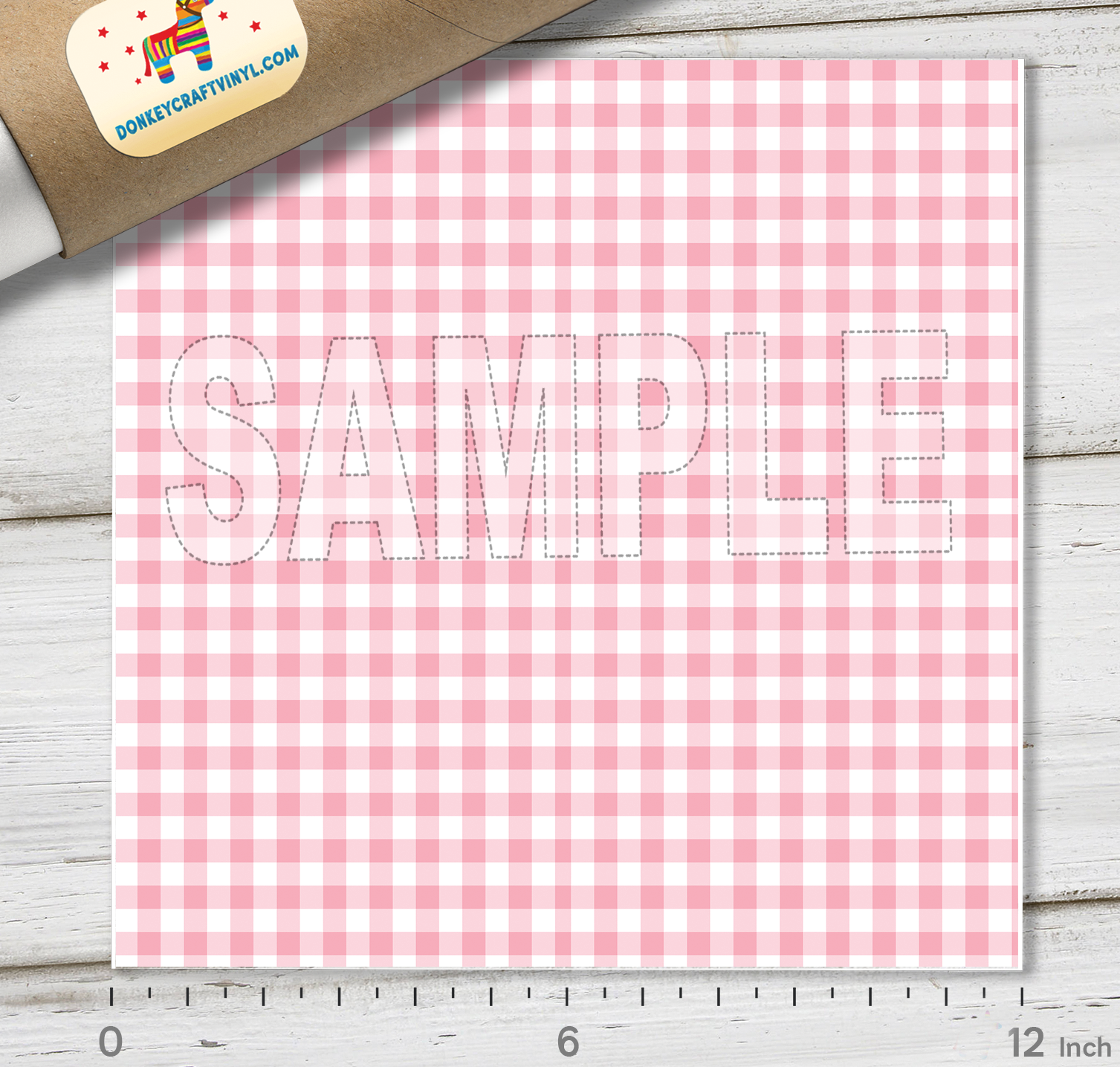Gingham Plaid Adhesive Vinyl 1581