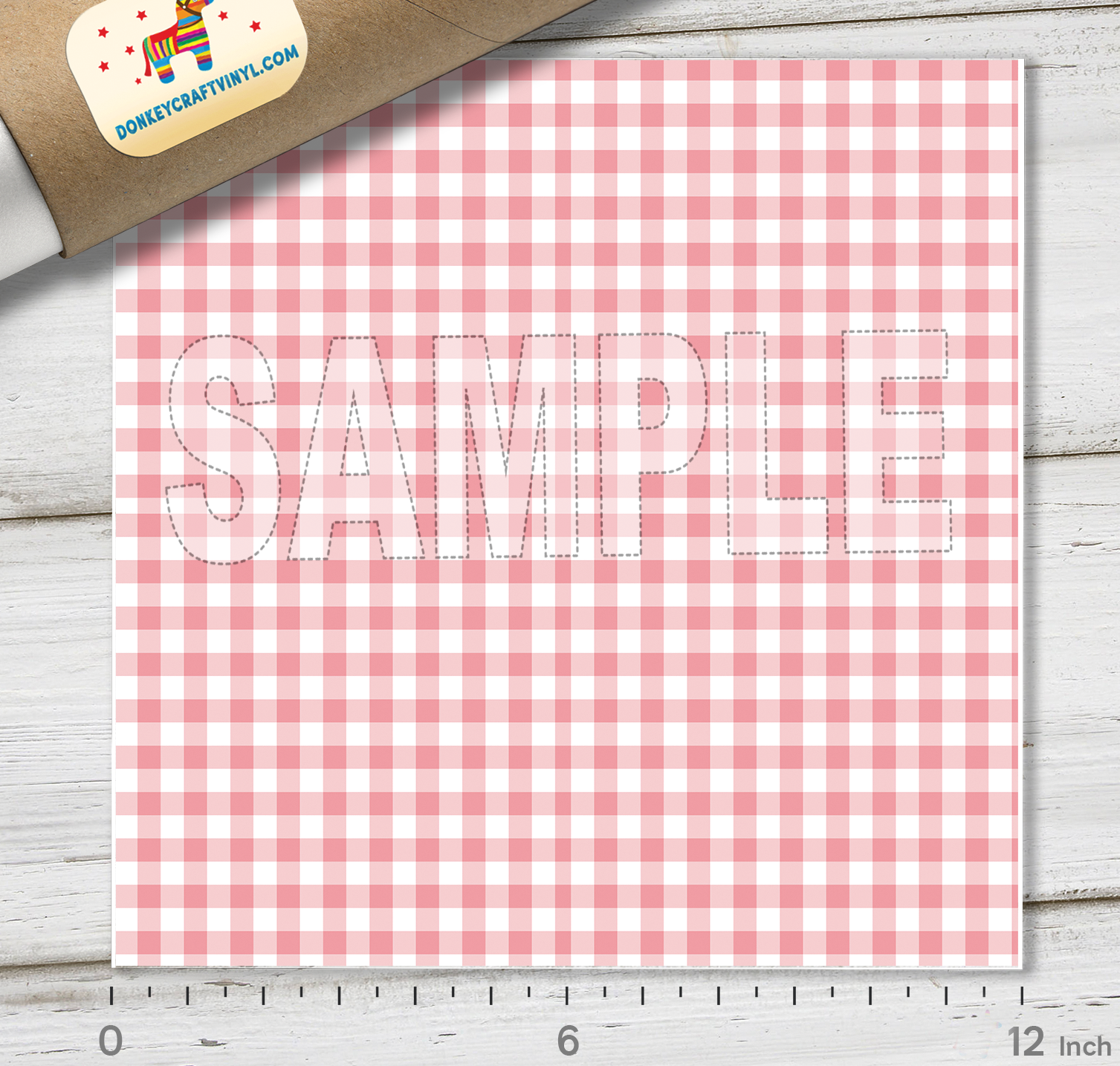 Gingham Plaid Adhesive Vinyl 1581