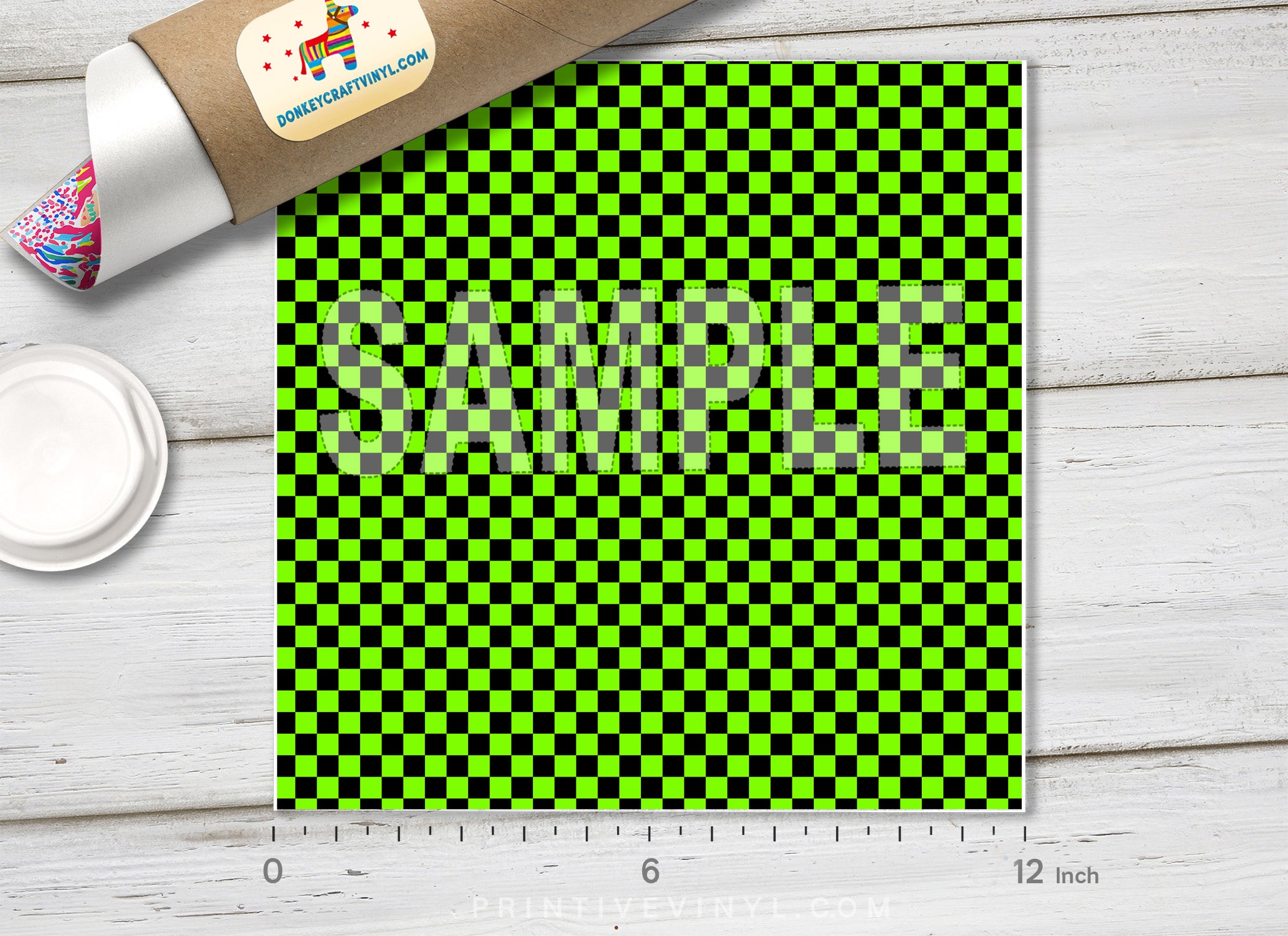 Colored Checker Pattern Adhesive Vinyl 732