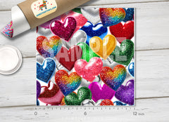 Hearts Pattern Adhesive Vinyl 1671