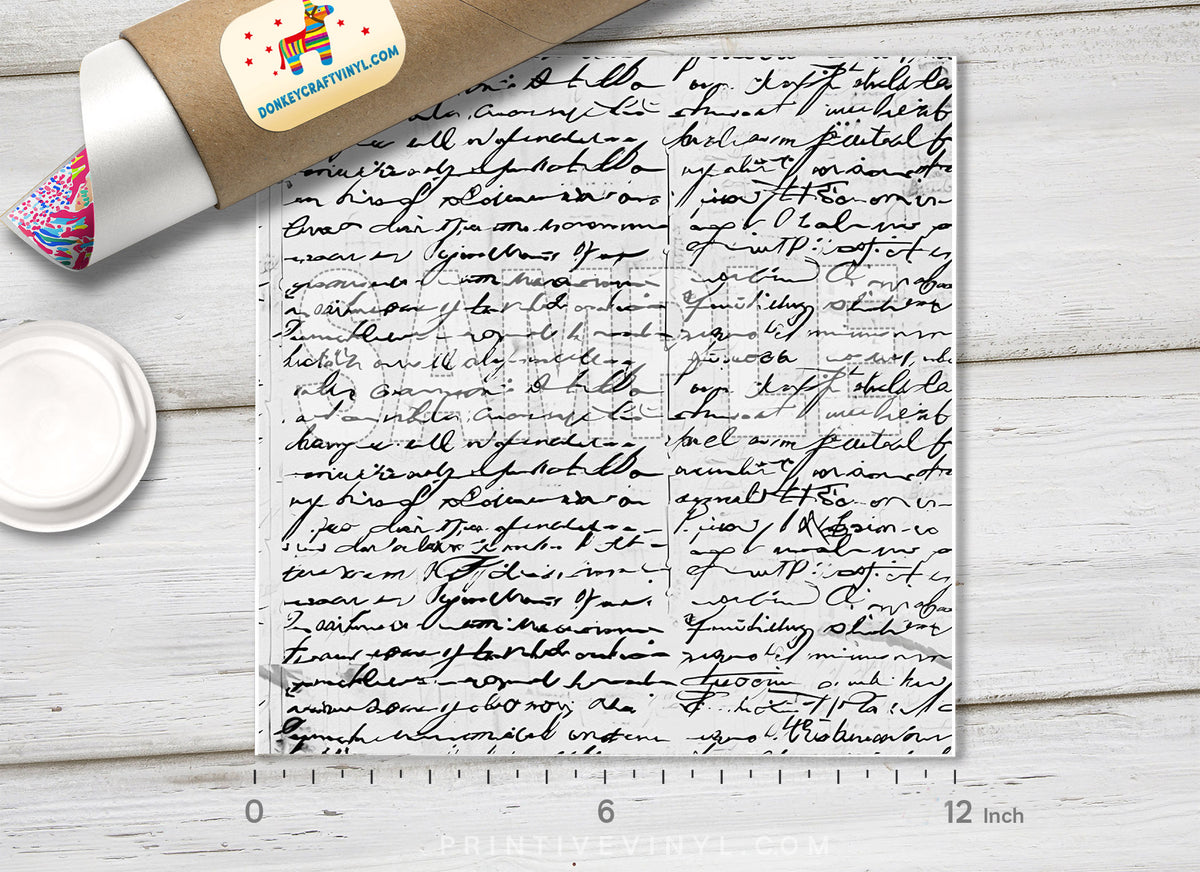 Vintage Handwritten Script HTV 1701