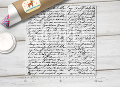 Vintage Handwritten Script Adhesive Vinyl 1701
