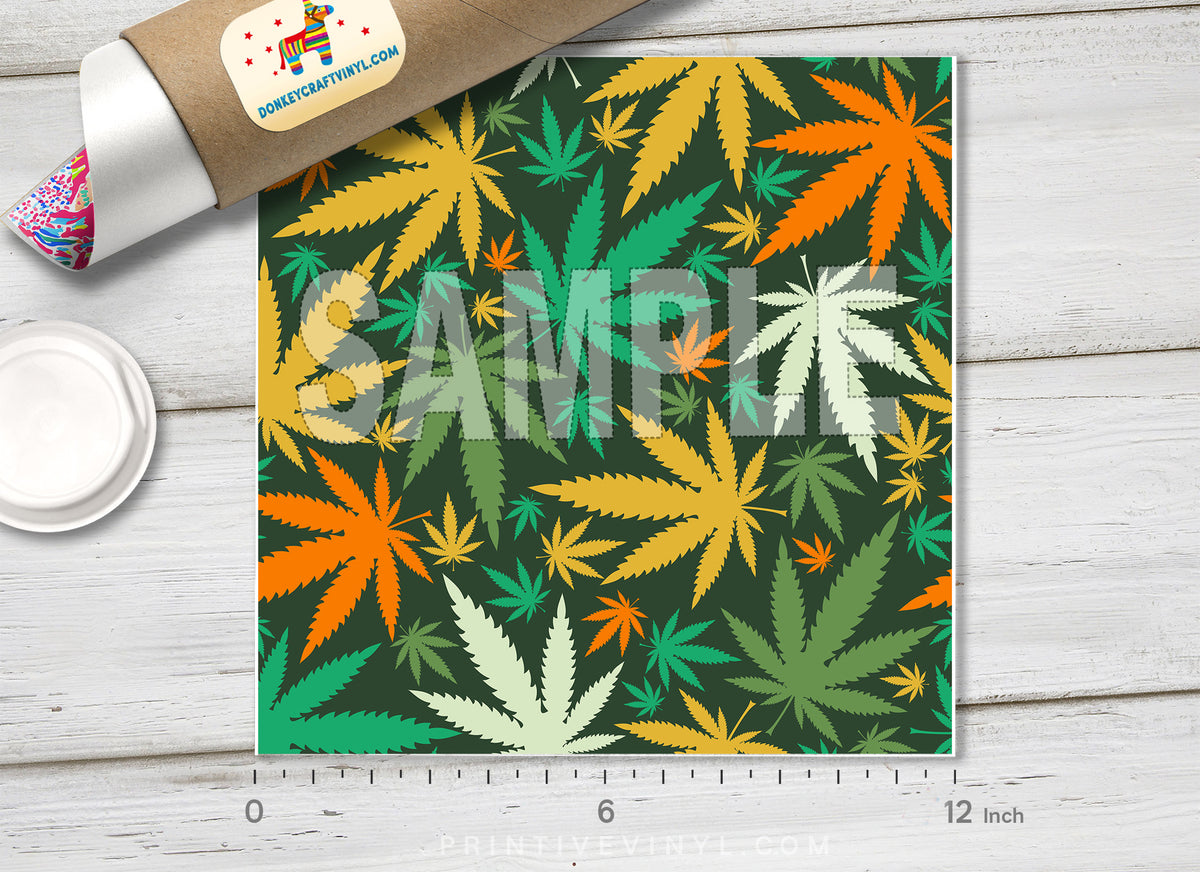 Cannabis Patterned HTV 954
