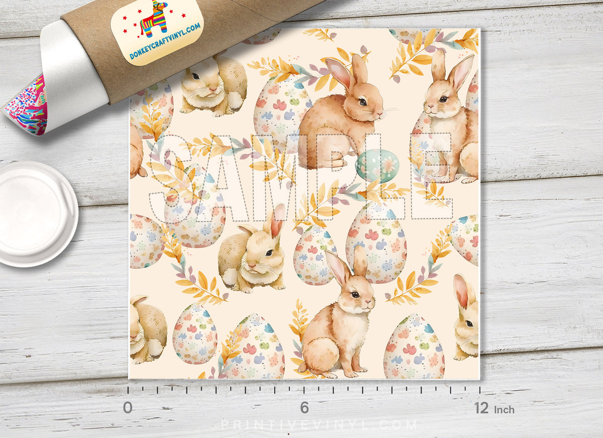 Easter Bunny & Eggs HTV 1657 - Donkey Craft Vinyl