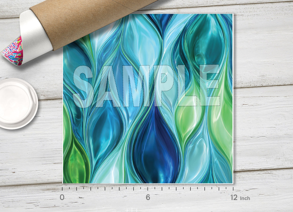 Abstract Water Wavy Patterned HTV 1727
