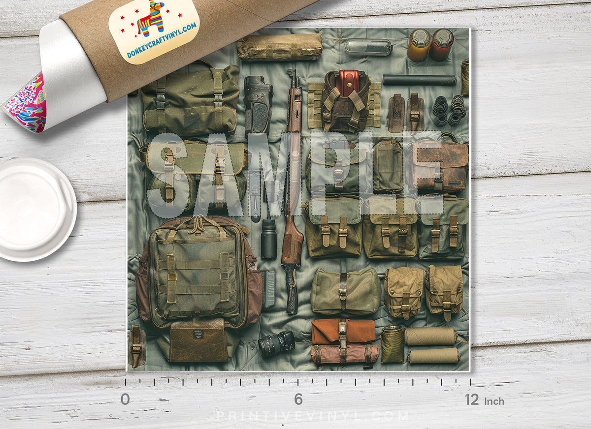 Tactical Gear and Rifle Adhesive Vinyl 1687