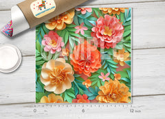 Paper Art Floral Adhesive Vinyl 1685