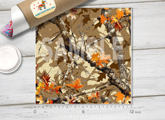 Woodland Camo Autumn Leaves HTV 1711