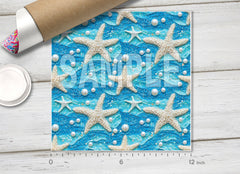 Starfish and Pearls Blue Ocean Waves HTV 1734