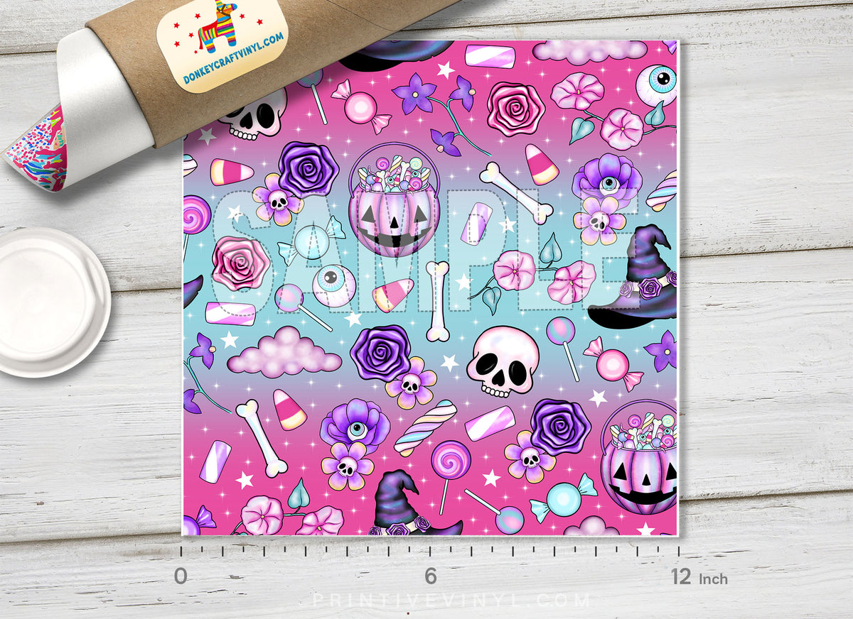 Pastel Halloween Spooky Adhesive Vinyl 1713