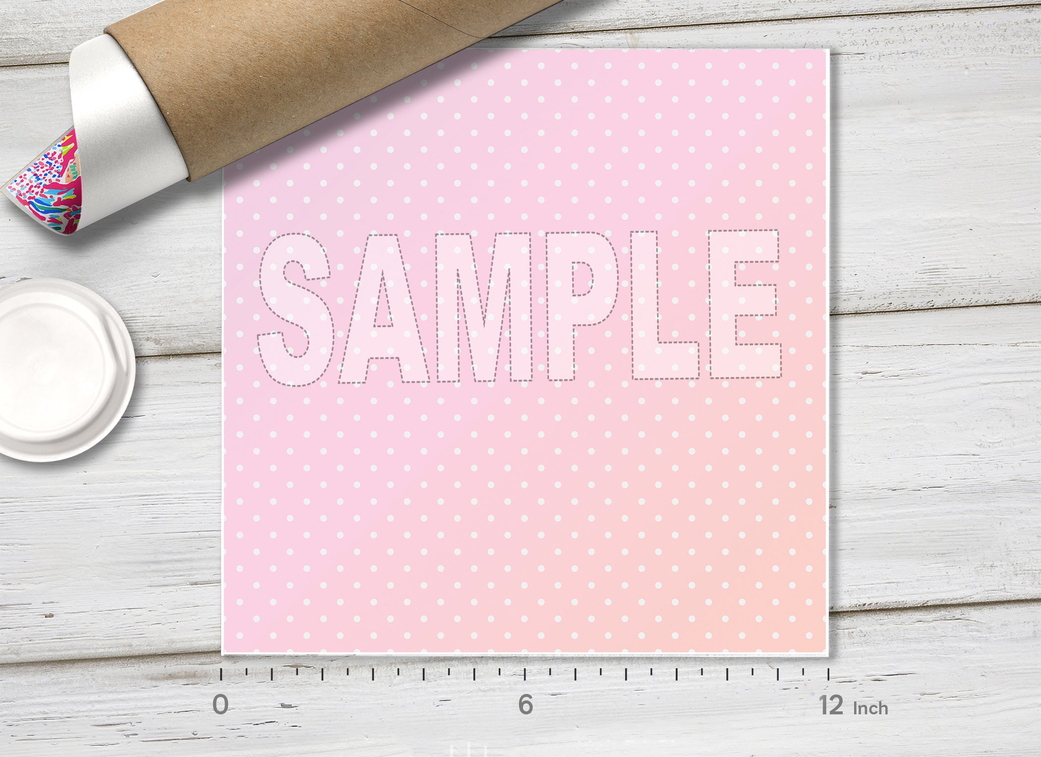 Pastel Pink Polka Dot HTV 1653 - Donkey Craft Vinyl
