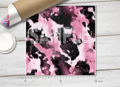 Pink Glitter Cow Print HTV 1729