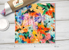 Vibrant Painted Floral HTV 1697
