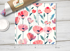 Pink Floral Garden Adhesive Vinyl 1683