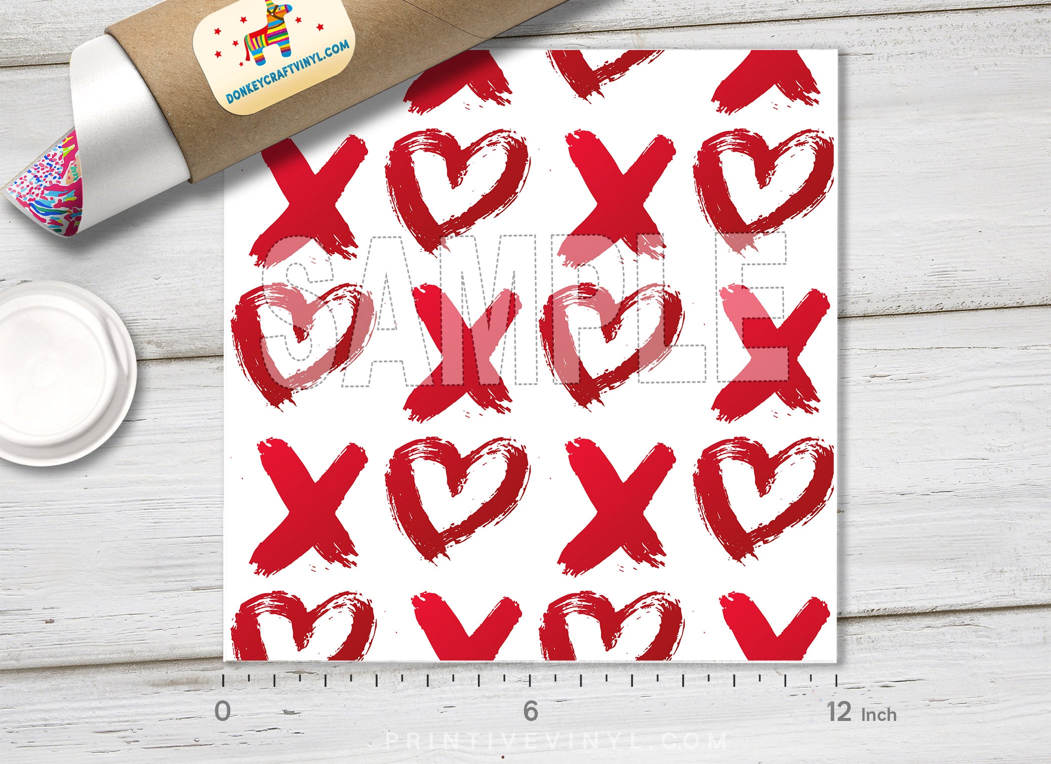 Heart & XO Adhesive Vinyl 1403 - Donkey Craft Vinyl