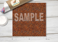 Tooled Leather Floral HTV 1654 - Donkey Craft Vinyl