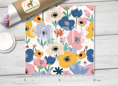 Whimsical Floral Adhesive Vinyl 1682