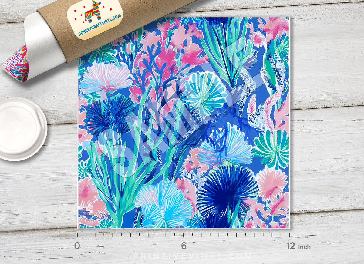 Lilly Inspired Floral Patterned HTV L153