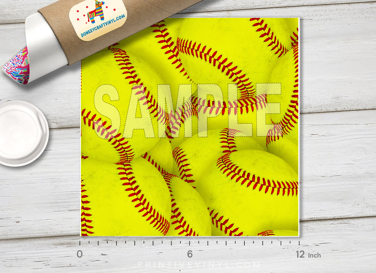 Softball Pattern Adhesive Vinyl 1663