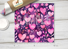 Watercolor Heart Floral HTV 1650