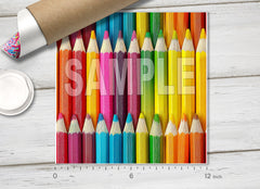 Vibrant Colored Pencils Pattern Adhesive Vinyl 1742