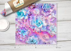 Iridescent Crystal Succulent Adhesive Vinyl 1696