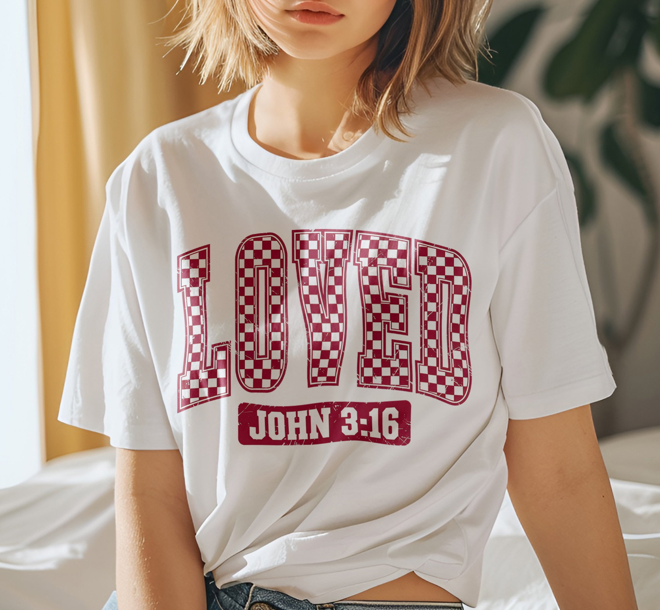 Loved John 3:16 Christian Bible Verse DTF Transfer, Ready to Press DTF508