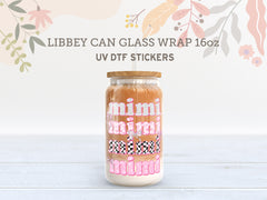 Mama Mimi Mom Nana Gigi Grandma UV DTF Wrap for 16oz Libbey Glass UV103
