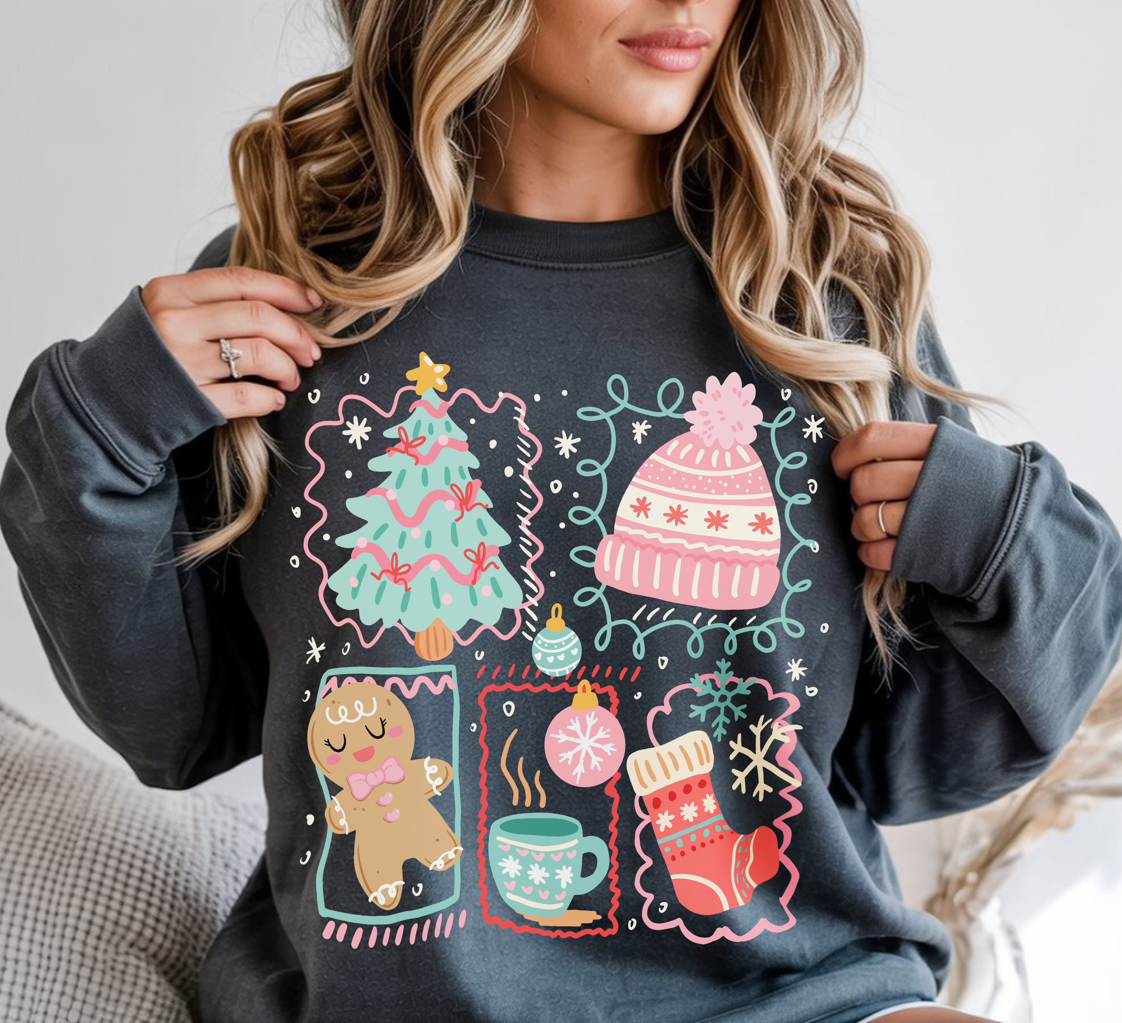 Cute Christmas Elements DTF Transfer, Ready to Press DTF620
