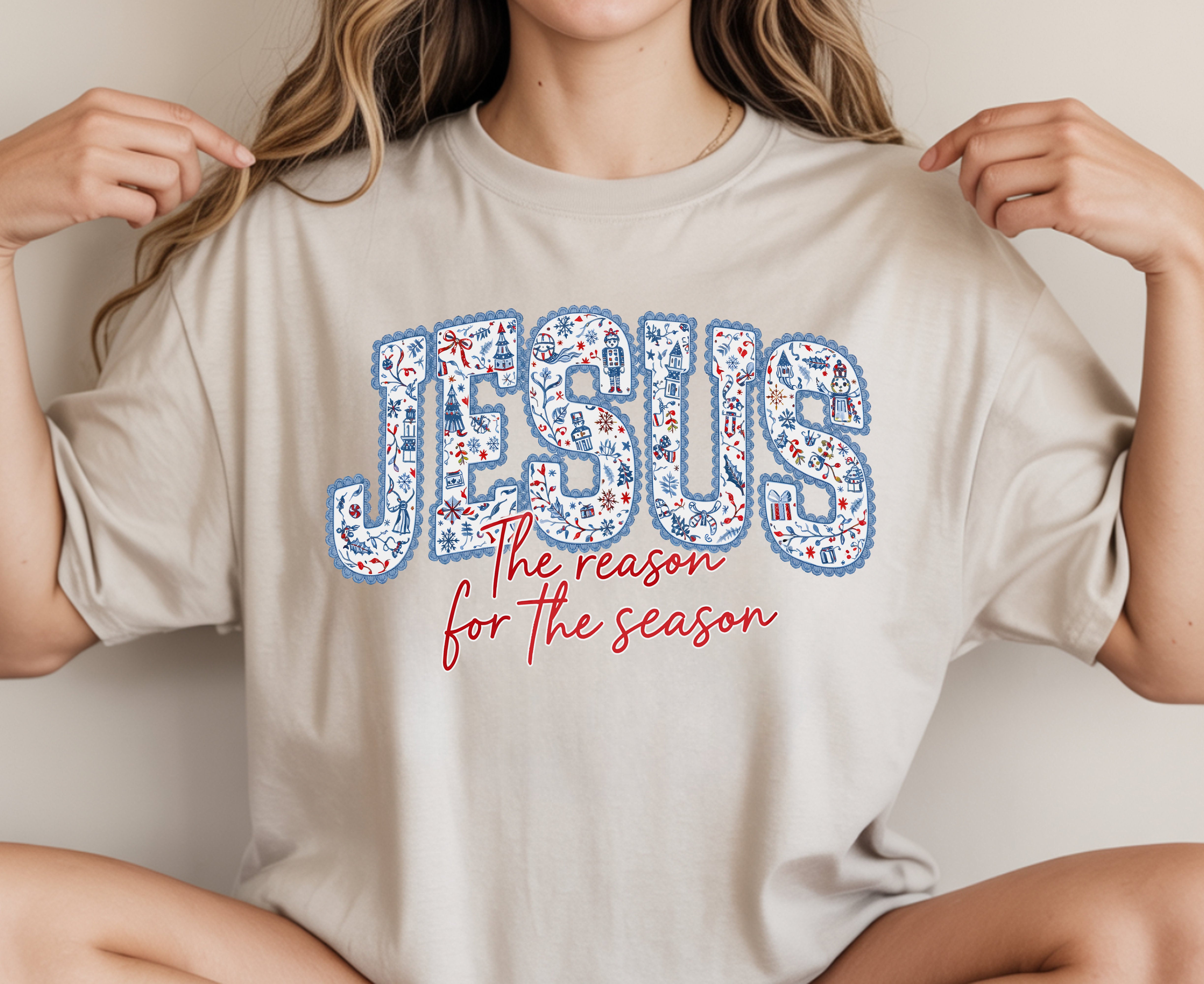 Jesus The Reason For The Season Christmas DTF Transfer, Ready to Press DTF669