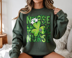 St. Patrick's Day Nurse Shamrock DTF Transfer, Ready to Press DTF670