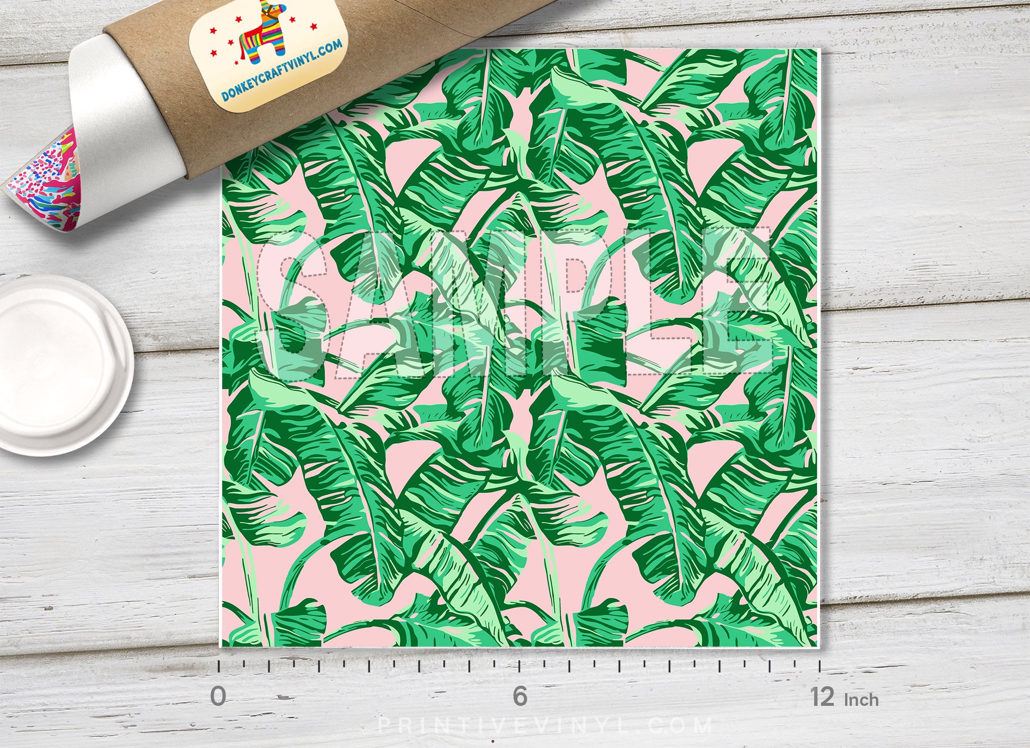 Tropical Banana Leaf Adhesive Vinyl 1679