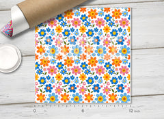 Whimsical Hearts and Flowers Adhesive Vinyl 1706
