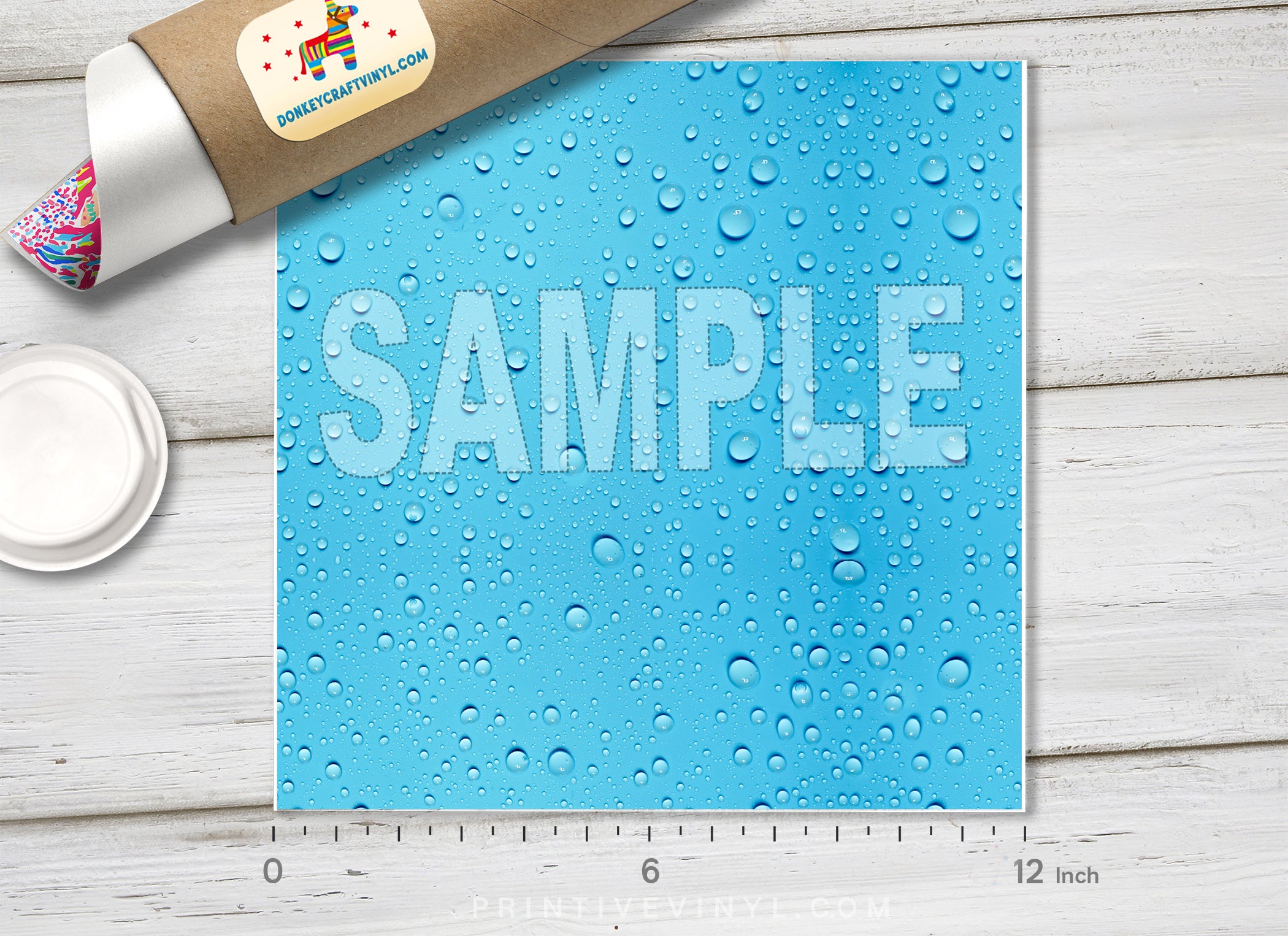 Water Droplets Adhesive Vinyl 1432 - Donkey Craft Vinyl