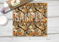 Woodland Camo Autumn Leaves HTV 1711