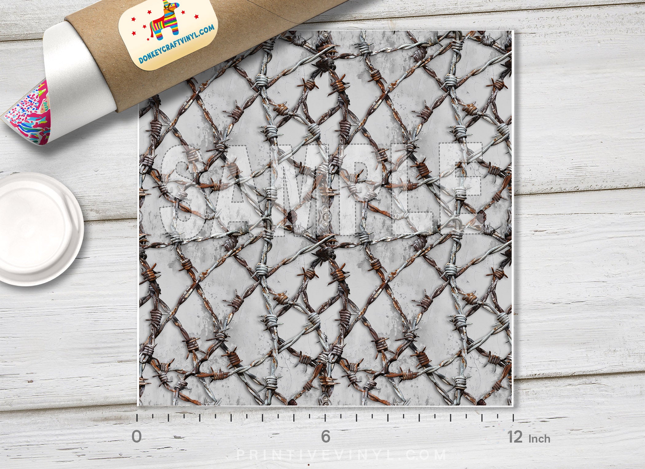 Barbed Wire Adhesive Vinyl 1678
