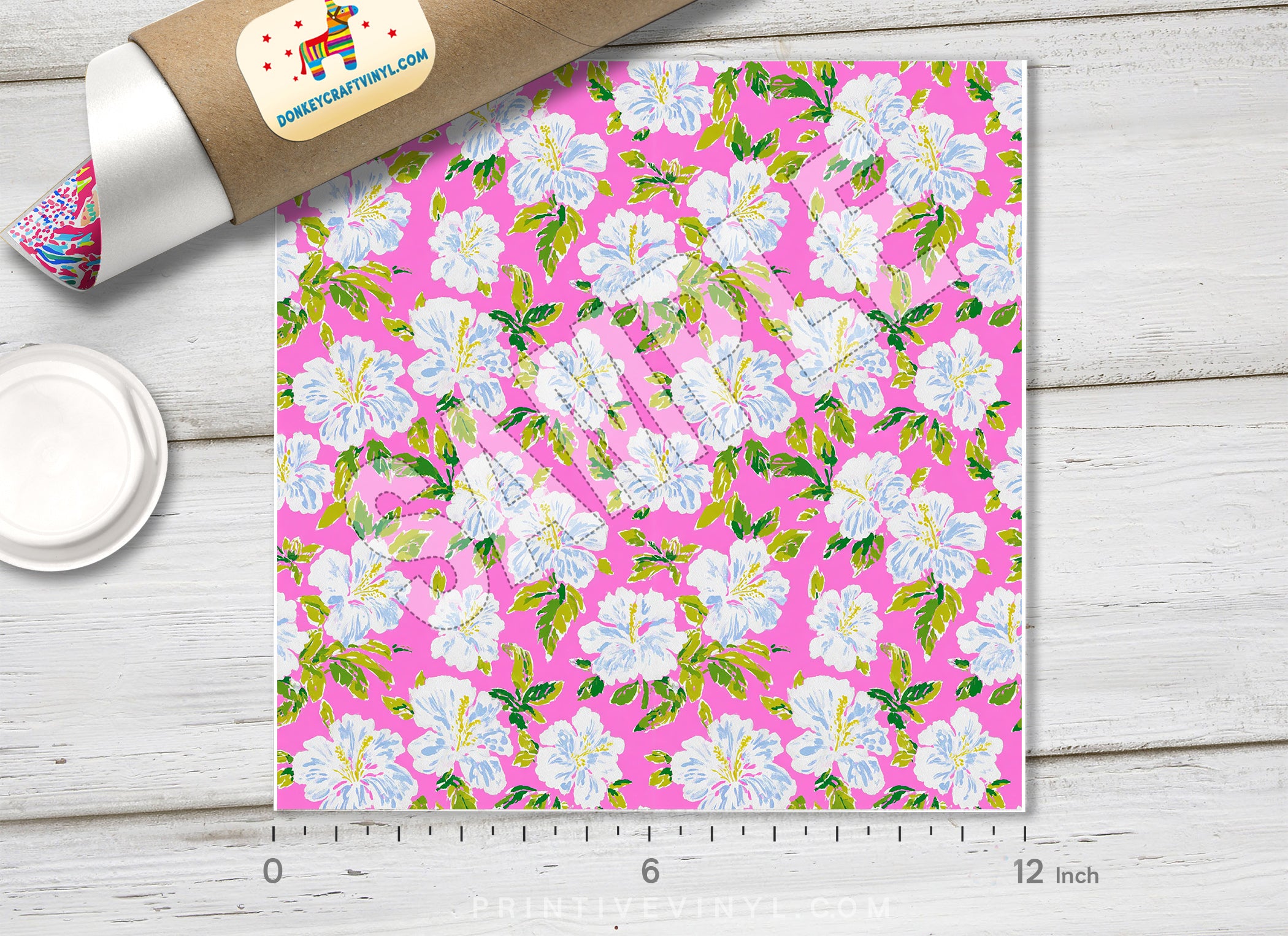 Lilly Inspired Pattern Adhesive Vinyl L152 - Donkey Craft Vinyl
