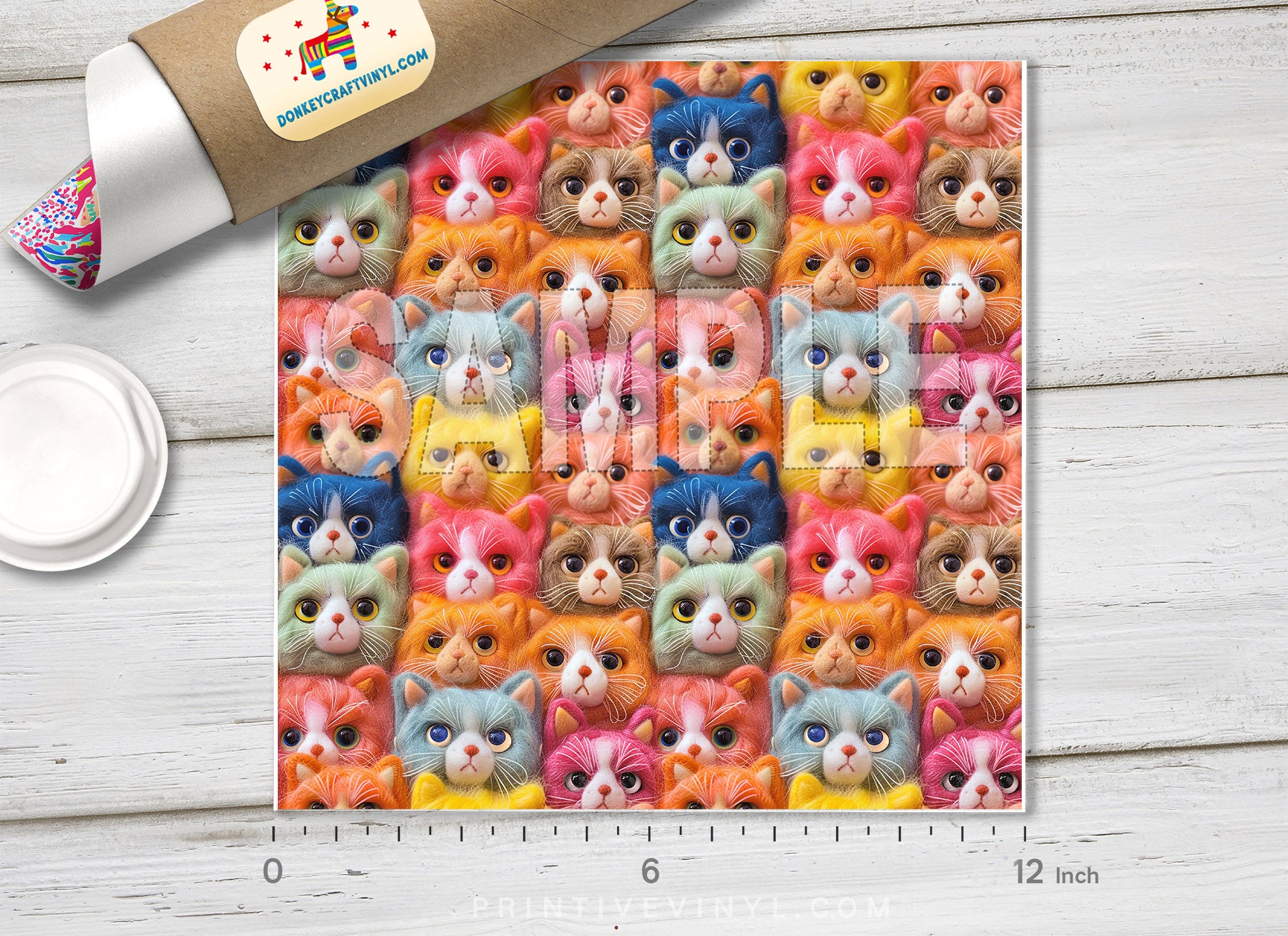 Felt Cats Adhesive Vinyl 1677