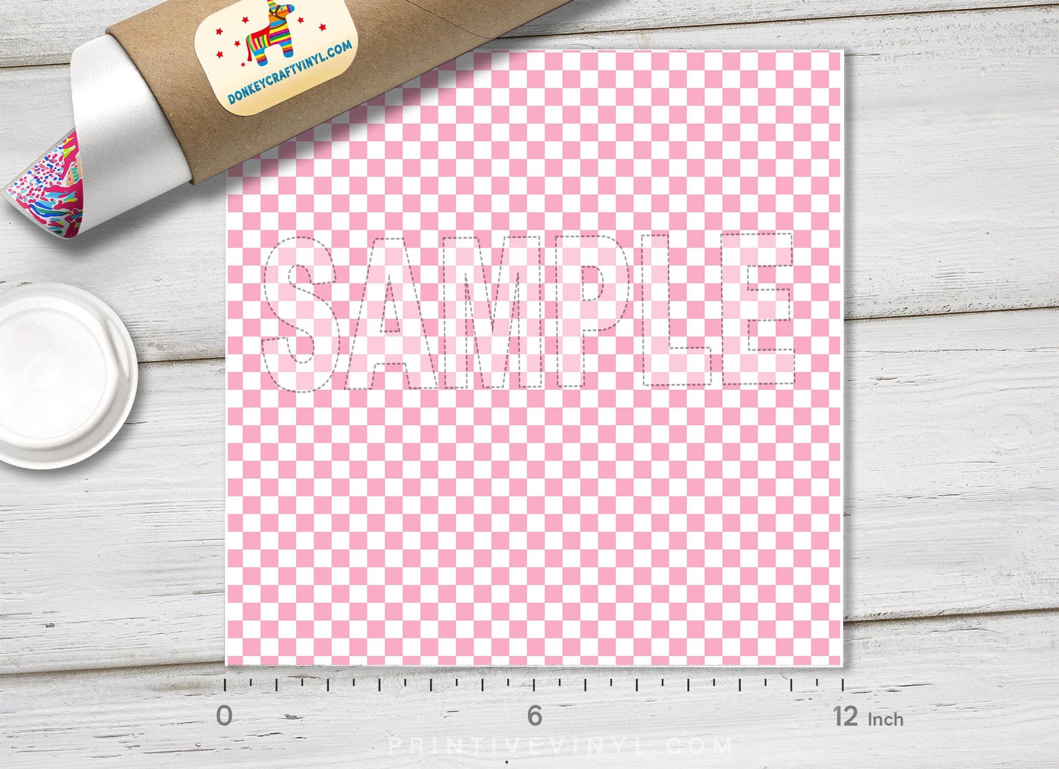 Colored Checker Pattern Adhesive Vinyl 732