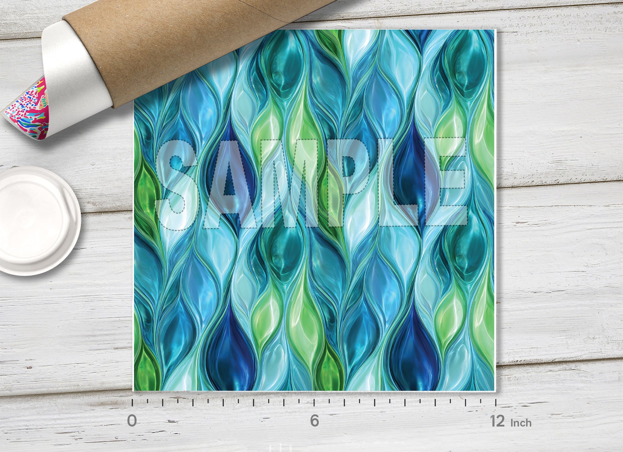 Abstract Water Wavy Patterned HTV 1727