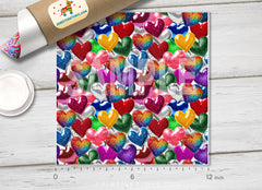Hearts Pattern Adhesive Vinyl 1671