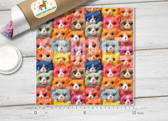 Felt Cats Pattern HTV 1677